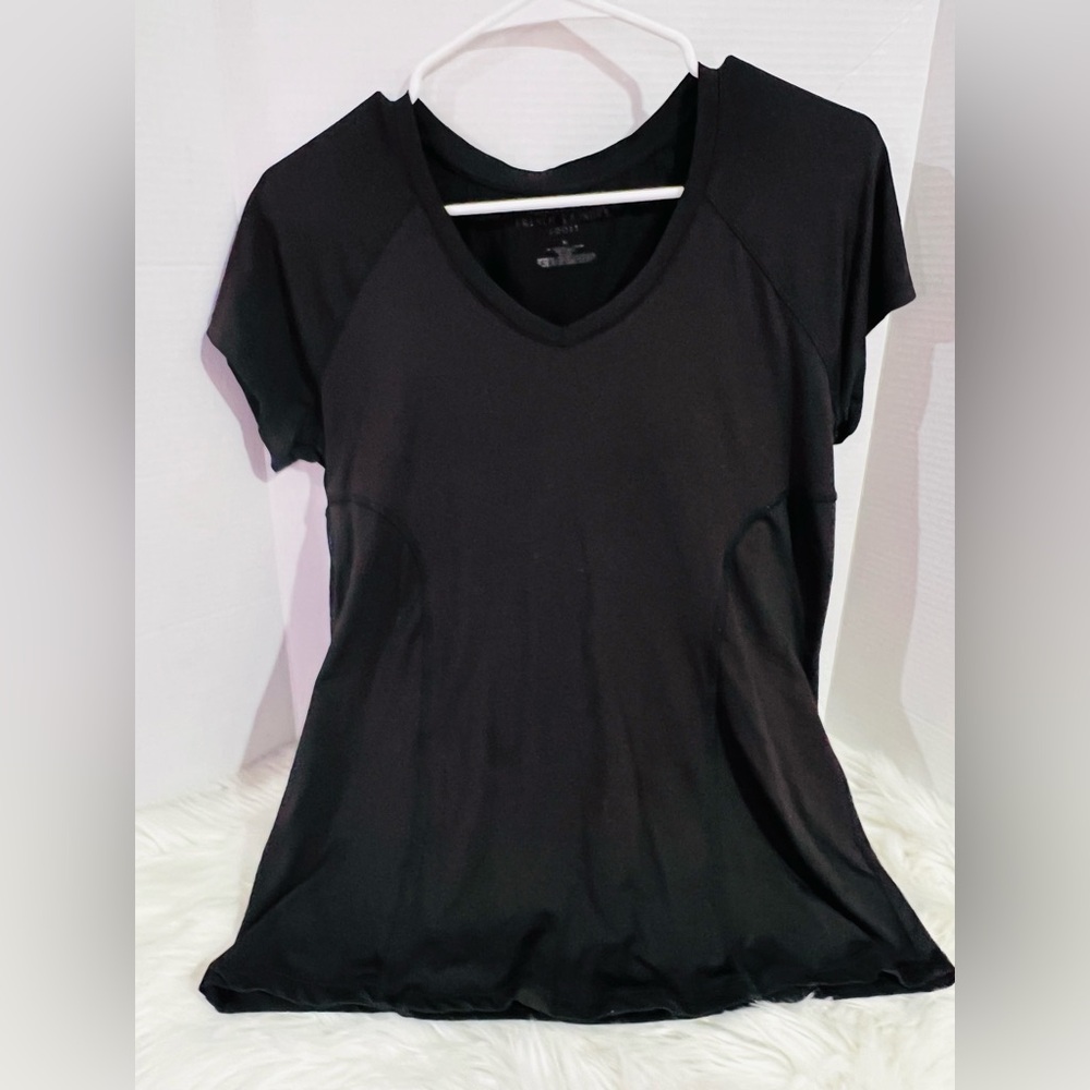 French Laundry Black Fitted Short Sleeve Tee